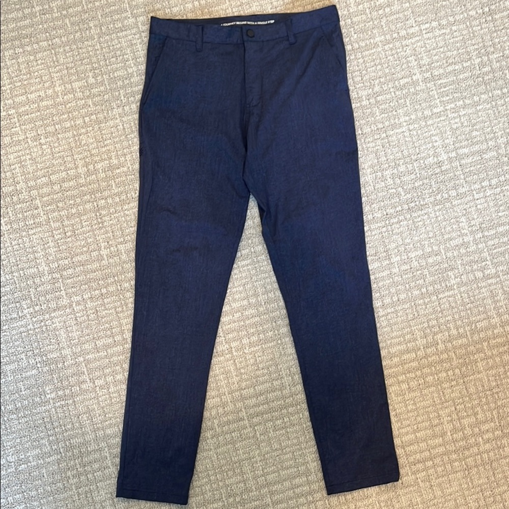 Navy Blue Slim Fit Pants